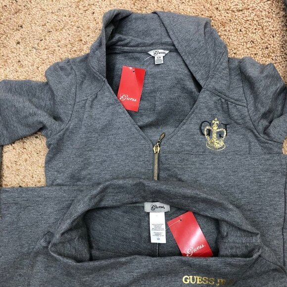 GUESS ZIP HOODIE & STRAIGHT‎ LEG SWEAT PANTS SET   Sm NWT - Picture 11 of 13